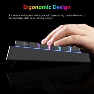 Cakce RGB 89 Keys Backlit Gaming Keyboard and Mouse bo,USB Wired Mechanical Feeling Gaming Keyboard and Gaming Mouse for for Desktop, puter, PC Game and Work,Black