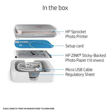 HP Sprocket Portable Photo Printer for Social Media Photos