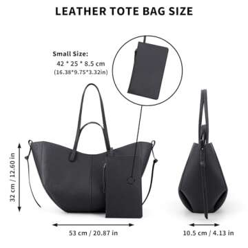 Vegan Leather Tote Handbag Large Capacity Top-handle Purse Shoulder Bags for Woman Trendy Tote Top Handle Satchel