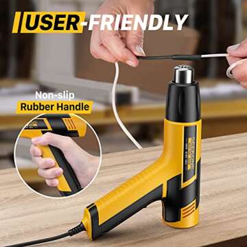 Versatile SEEKONE Mini Heat Gun for DIY & Crafts