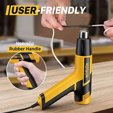 Versatile SEEKONE Mini Heat Gun for DIY & Crafts