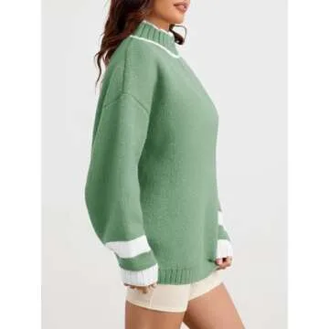 Oversized Quarter Zip Sweater for Women Fall Fashion
