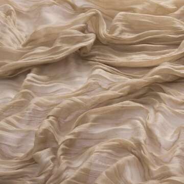 MLMW 6 Pack Tan Cheesecloth Table Runner Boho Cheese Cloth Runner Extra Long 160 inch Spring Rustic Gauze Sheer Table Runner 13.3ft for Wedding Party Baby Bridal Shower Birthday