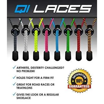 Qi Laces Elastic No Tie Shoelaces for Kids & Adults