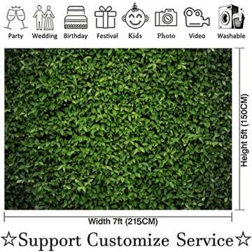 Allenjoy 7x5FT Grass Wall Photography Background