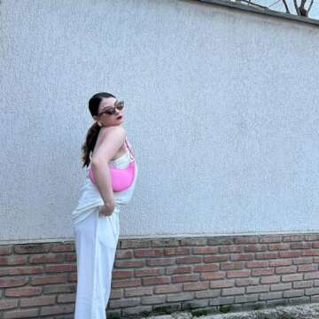 Barabum Retro Classic Clutch Shoulder Tote HandBag with Zipper Closure for Women (6-Pink)