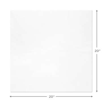 Hallmark Bulk White Tissue Paper (100 Sheets) for Birthdays, Christmas, Graduations, Gift Wrap, Crafts, DIY Paper Flowers, Tassel Garland, Gift Baskets