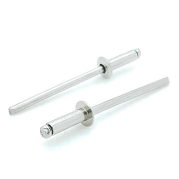 SNUG Fasteners (SNG461) 1000 Qty Aluminum Blind Rivets Bulk (#4-4) 1/8" Diameter x 1/4" Grip, Silver