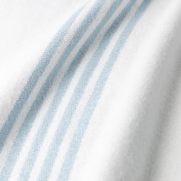 Coastal Decorative Throw Blanket - Baby Blue Stripes