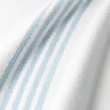 Coastal Decorative Throw Blanket - Baby Blue Stripes