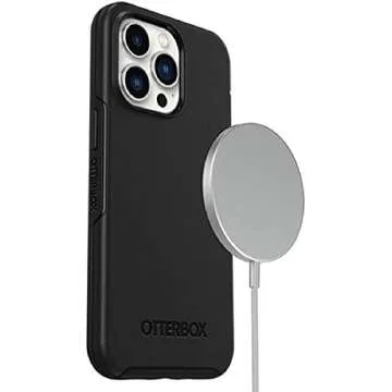 OtterBox iPhone 13 Pro Symmetry Series+ Case - Black, Ultra-Sleek, Snaps to MagSafe, Raised Edges Protect Camera & Screen