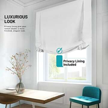 Stylish CHICOLOGY Tulip Roman Shades - Versatile Window Treatments
