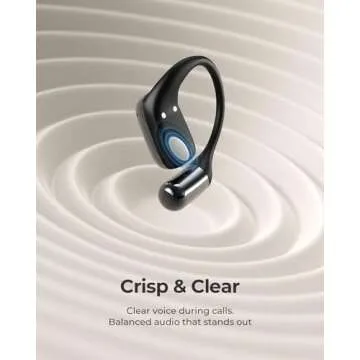 Lytmi CozyFit Open Ear Headphones, 0.23oz Ultra-Light Comfortable Wireless Earbuds, 0.6mm Thinnest Earhooks, Bluetooth 5.4, Clear Audio, 30 HRS Playtime, IPX5 Waterproof Earphones with Mic (Black)