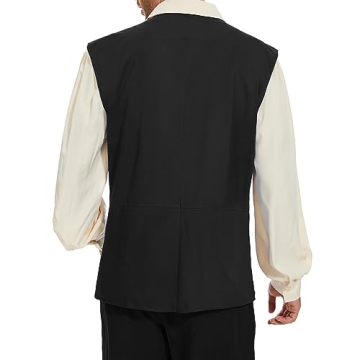 Zando Men's Pirate Vest for Costume Parties and More