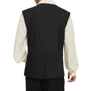 Zando Men's Pirate Vest for Costume Parties and More