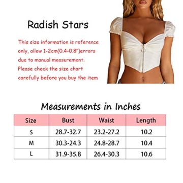 Radish Stars Fluorescent V Neck Crop Top for Women