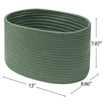 CubesLand Woven Basket for Organizing/Storage,Cube Shelf Closet Storage Baskets Bins Set 3,Green Bas...