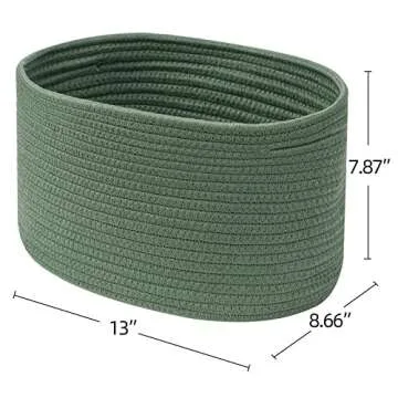 CubesLand Woven Basket for Organizing/Storage,Cube Shelf Closet Storage Baskets Bins Set 3,Green Bas...