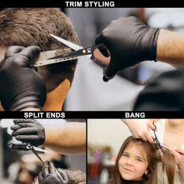 Jimy Professional Hair Cutting Shears 6.5'' Stainless Steel Sharp - Smooth Razor Edge Series Shears for Hair Cutting, Hair Cut Scissor for Women & Men and Salon (Barber Scissors)