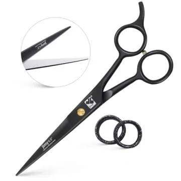 Jimy Professional Hair Cutting Shears 6.5'' Stainless Steel Sharp - Smooth Razor Edge Series Shears for Hair Cutting, Hair Cut Scissor for Women & Men and Salon (Barber Scissors)