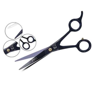 Jimy Professional Hair Cutting Shears 6.5'' Stainless Steel Sharp - Smooth Razor Edge Series Shears for Hair Cutting, Hair Cut Scissor for Women & Men and Salon (Barber Scissors)