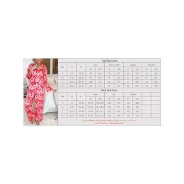 LILTWIST Holiday Cute Bow Pajamas Women Silk Satin Pink Heart Print Pjs 2 Piece Long Sleeve Shirt Matching Lounge Pants Set