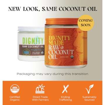 Smooth & Raw Unrefined Coconut Oil - Centrifuge Extracted Pure Coconut Oil w/ Fresh & Mild Taste - N...