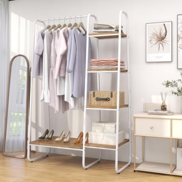 Stylish Multifunctional Clothes Rack with Shelves