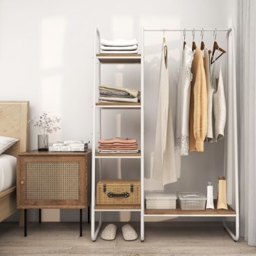 Stylish Multifunctional Clothes Rack with Shelves