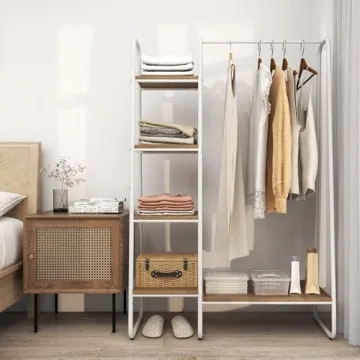 Stylish Multifunctional Clothes Rack with Shelves