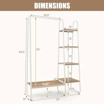Stylish Multifunctional Clothes Rack with Shelves