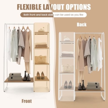 Stylish Multifunctional Clothes Rack with Shelves