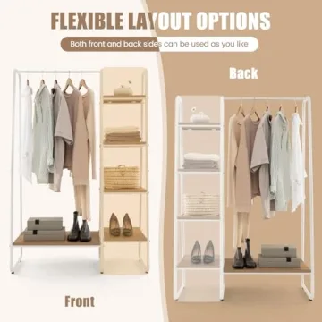 Stylish Multifunctional Clothes Rack with Shelves