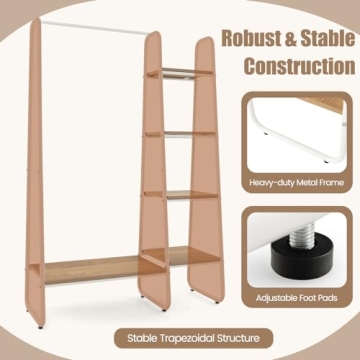 Stylish Multifunctional Clothes Rack with Shelves