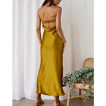 Elegant Strapless Maxi Dress for Weddings and Events