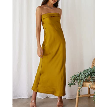 Elegant Strapless Maxi Dress for Weddings and Events