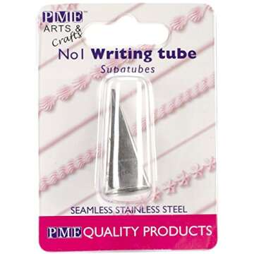 PME Seamless Stainless Steel Supatube Decorating Tip, Writer #1, Standard, Silver