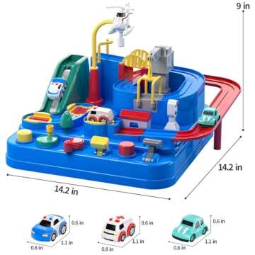 Kids Toys for 3 4 5 6 7 8 Year Old Boys Girls Race Tracks Car Adventures Toys for Boys Age 3, City C...