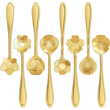 Stainless Steel Flower Spoon Set for Dining