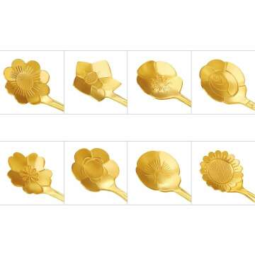 Stainless Steel Flower Spoon Set for Dining