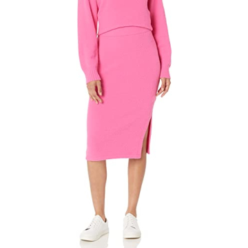The Drop Women's Omari Cozy Sweater Skirt, Rose Pink, XS