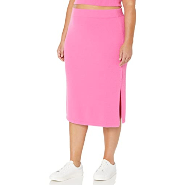 Omari Cozy Sweater Skirt in Rose Pink for Women