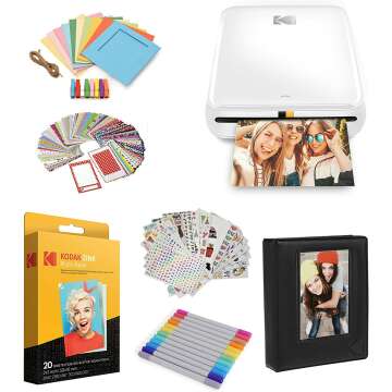 KODAK Step Wireless Mobile Photo Printer Bundle