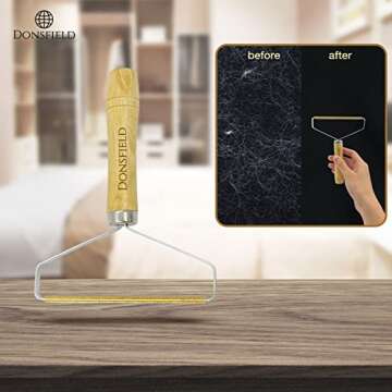 DONSFIELD Lint Remover – Reusable Lint Roller for Pet Hair, Dust, Fuzz – Portable Lint Remover for Carpets, Clothes, Furniture – Durable Copperhead Fabric Shaver Lint Cleaner (2 Pack)