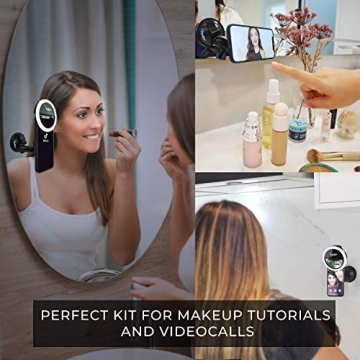 Hula+ Mirror Phone Holder with LED Selfie Ring Light