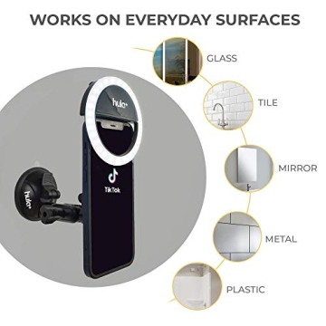 Hula+ Mirror Phone Holder with LED Selfie Ring Light