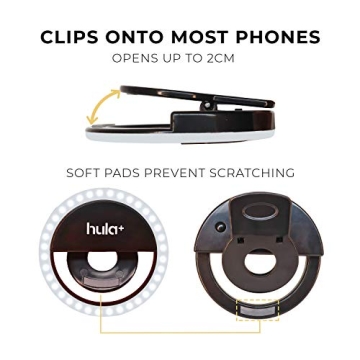 Hula+ Mirror Phone Holder with LED Selfie Ring Light