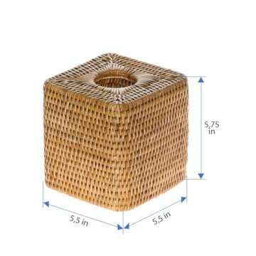 Stylish KOUBOO Rattan Tissue Box Cover for Home Decor