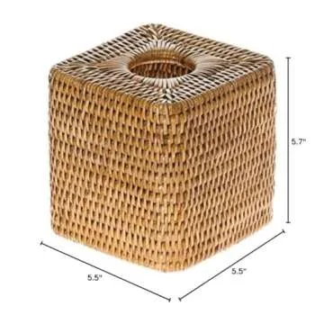 Stylish KOUBOO Rattan Tissue Box Cover for Home Decor