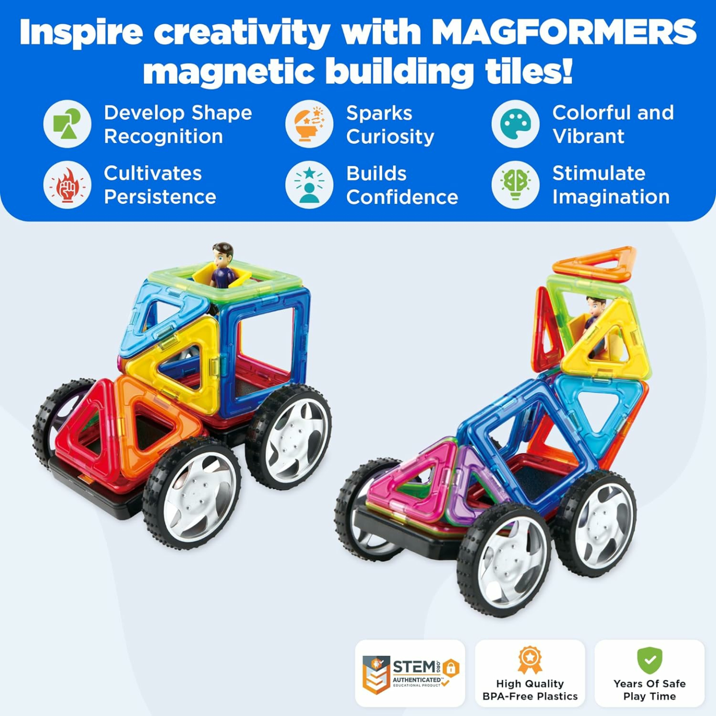 Magformers Vehicle Wow Set - Magnetic STEM Fun!